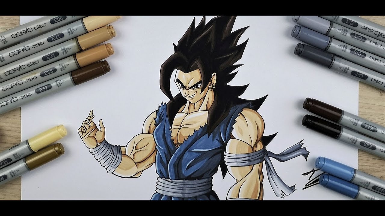 How to draw Banases Base Form / my Original Saiyan - Step by Step Tutorial | TolgArt