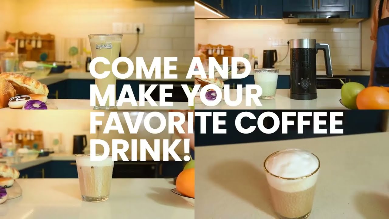 Rafow Milk Frother Electronic 4-in-1 | Automatic Milk Frothers