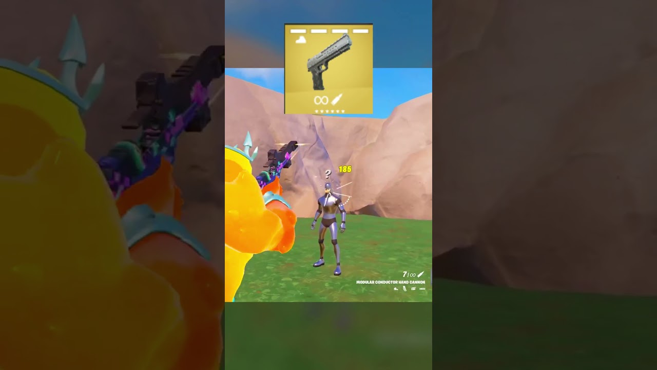 MYTHIC PISTOL VS MYTHIC HAND CANNON   #fortnite #fortniteshorts #fortniteclip