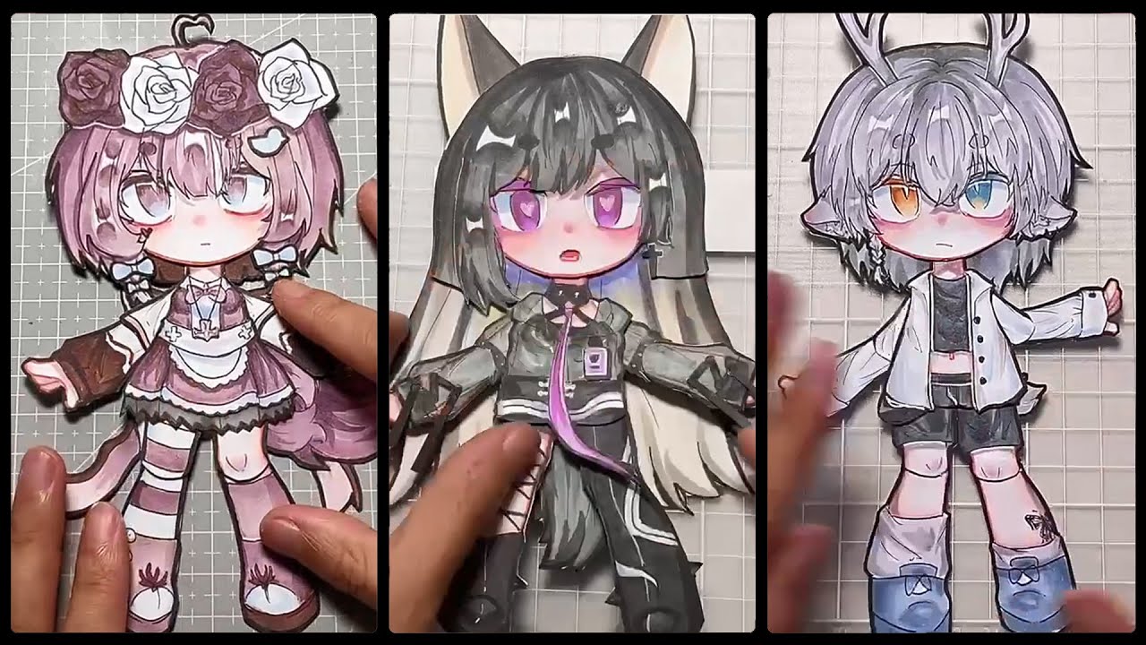 HOW TO MAKE PAPER DOLL GACHA LIFE & CLUB | DIY | Draw so easy Anime