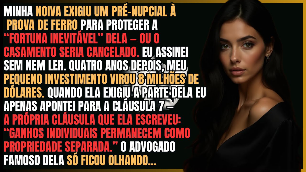 Ela Exigiu Um Acordo Pré-Nupcial Para Proteger A Fortuna Futura Dela, Acabou Que Ela Me Protegeu...
