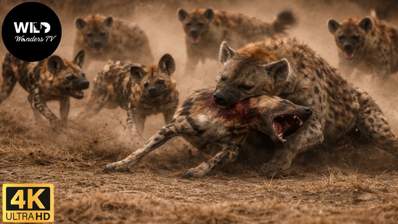 C&atilde;es Selvagens vs Hienas: A Vingan&ccedil;a da Tribo Pintada #animaisselvagens | Wild Wonders