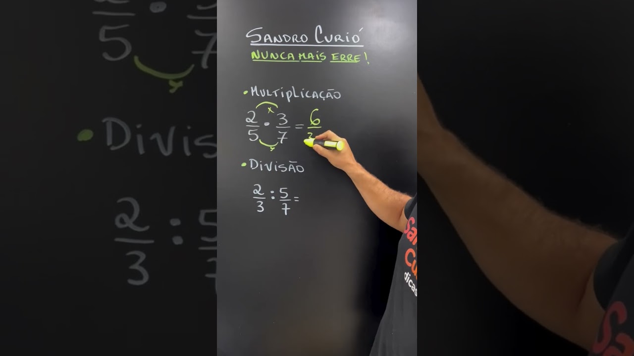 Multiplica&ccedil;&atilde;o e divis&atilde;o de fra&ccedil;&atilde;o.