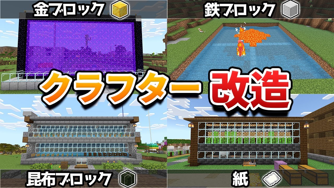 色々な装置にクラフターを付けて超便利にするやり方！part136【たにクラ】統合版 ver1.21.00