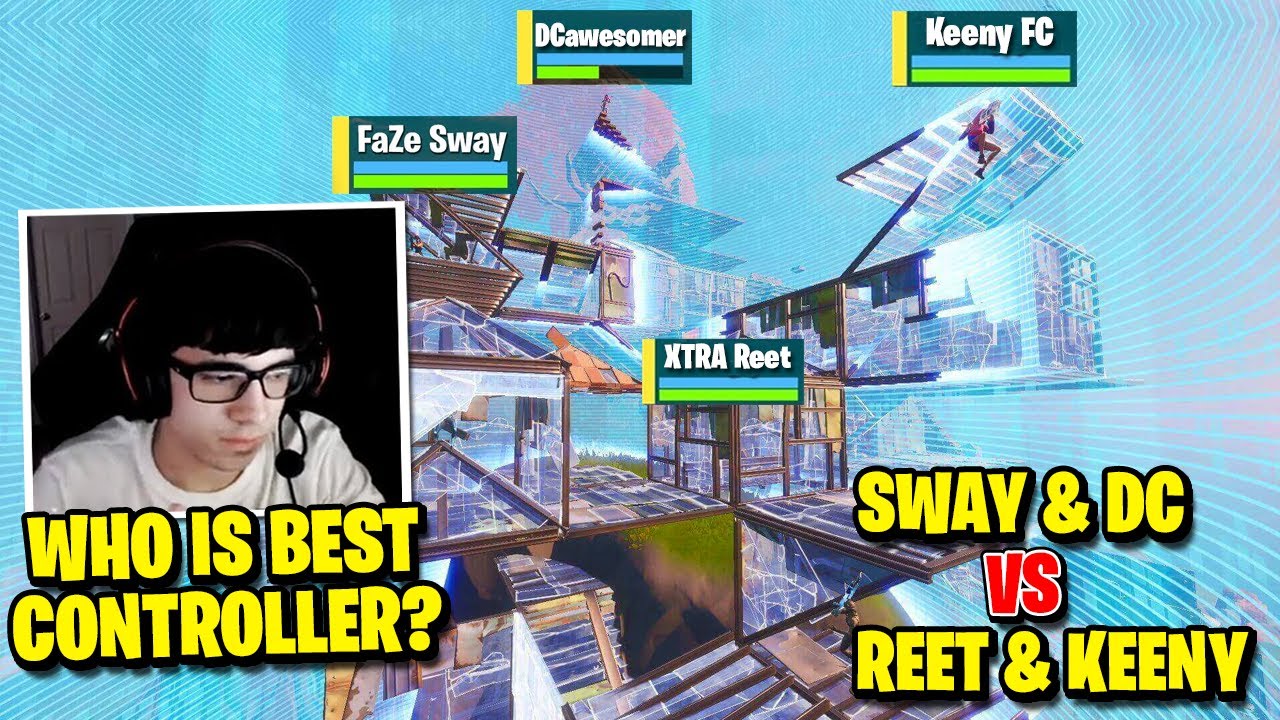 FaZe Sway, DC vs. XTRA Reet, Keeny in 2v2 ZONE WARS WAGER! (Fortnite)