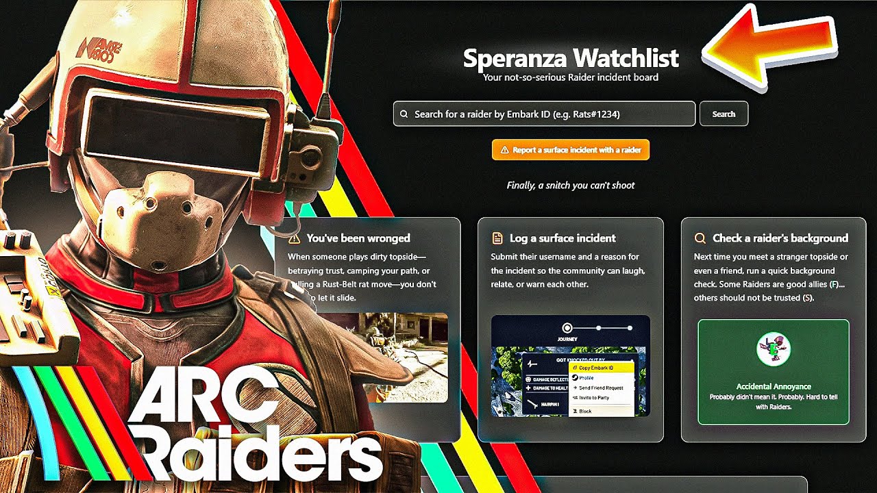 Объяснение списка наблюдения SPERANZA для ARC Raiders &mdash; что это такое и как им пользоваться