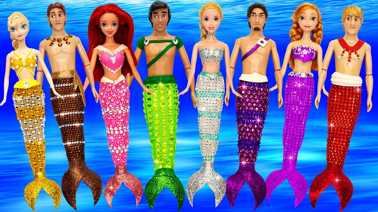 DIY Making Amazing Mermaid Costumes - Princess Dolls Dress Up