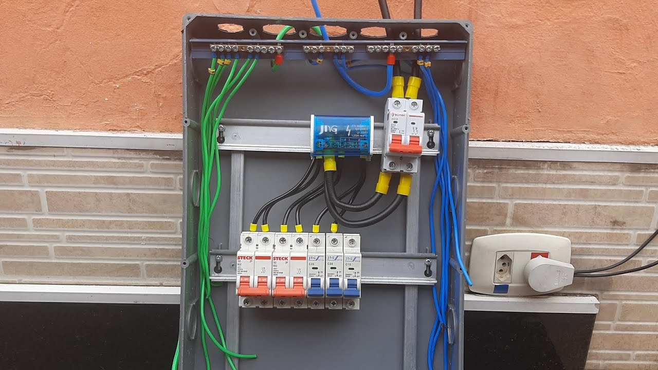 Quadro Bifásicol com Bloco de Derivação — Cabos 25mm do Jeito Certo