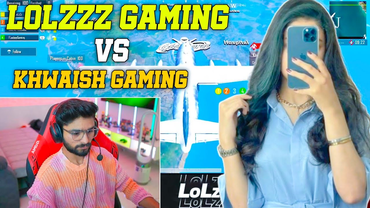 1v3 in Hot Drop LoLzZz Gaming vs Khwaish Gaming Girl Gamer vs LoLzZz Gaming i Rush AJ