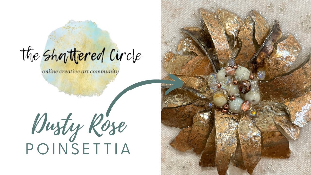 Dusty Rose Poinsettia (Glass & Resin Art Tutorial)