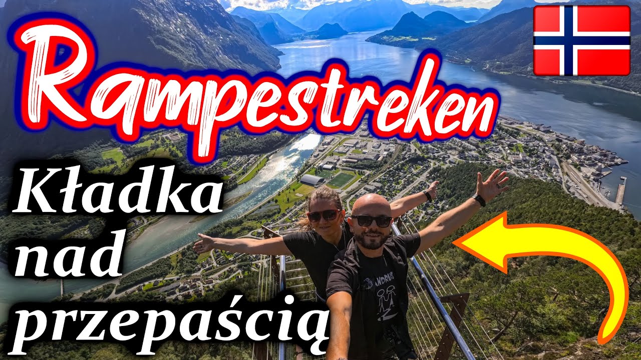 Rampestreken (Norwegia)  -  Platforma widokowa nad przepaścią z widokami na Romsdalsfjord