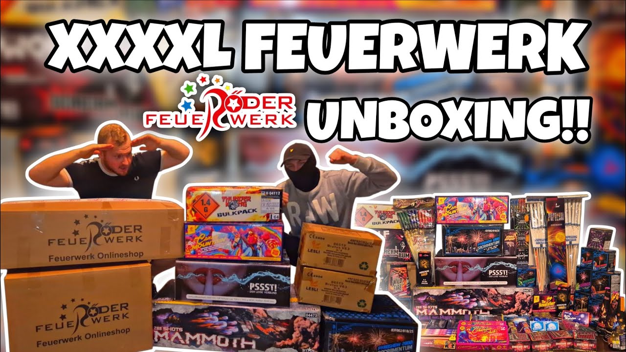 XXXL FEUERWERK UNBOXING 2025!! 📦🔥 | 1700€ Feuerwerk auspacken!! 😍❤️‍🔥 | PyroBunker&PyroBandit2023 