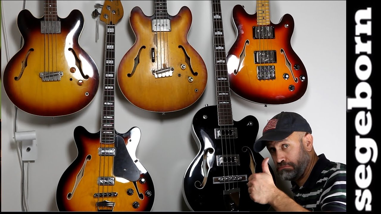5 Semi Acoustic Basses Comparison- Shootout - EB2 Vs Rivoli Vs Starcaster Vs Coronado Vs Gretsch