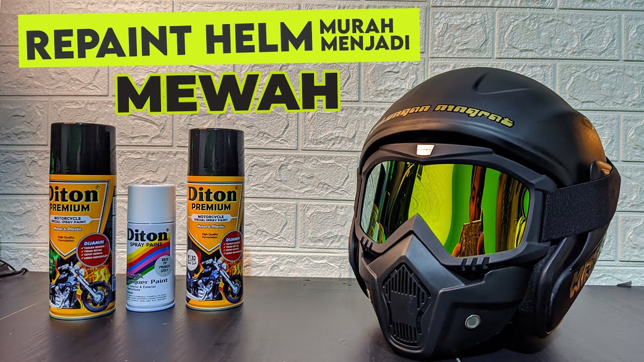 Repaint Helm Black Doff Ganteng Maksimal  [ Diton PREMIUM ]