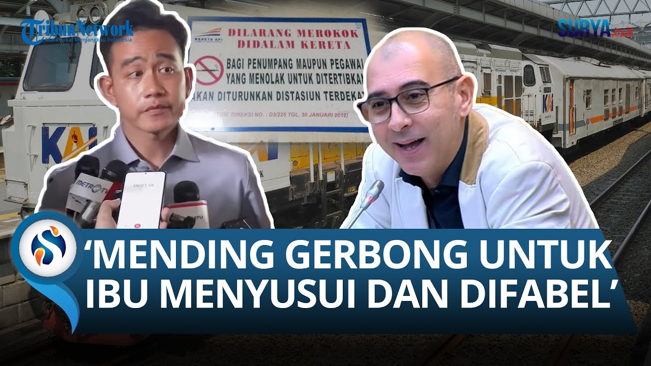 Gerbong Merokok di Kereta? Gibran Sentil Usulan DPR: Mending Ruang Ibu Menyusui hingga Difabel, Mas!