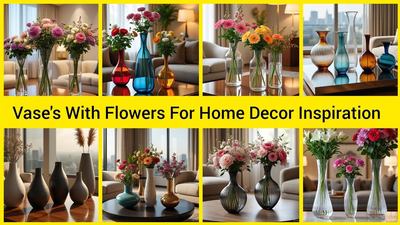 Vase's With Flowers For Home Decor Inspiration 