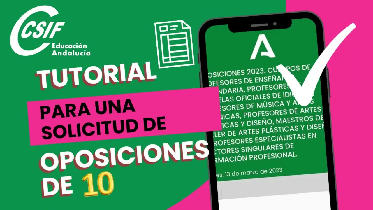 TUTORIAL PARA UNA SOLICITUD DE OPOSICIONES DE 10: Cómo rellenar la instancia