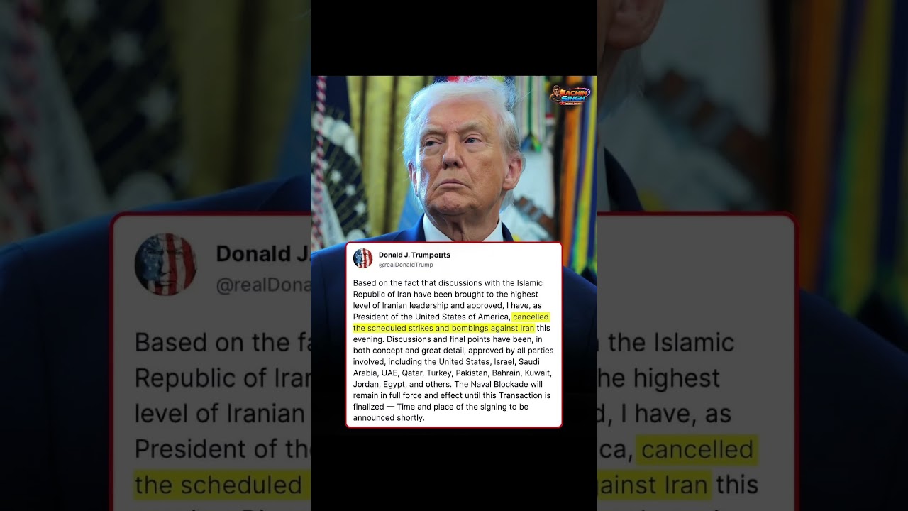 Trump Says Iran Strikes Canceled After Peace Talks Breakthrough