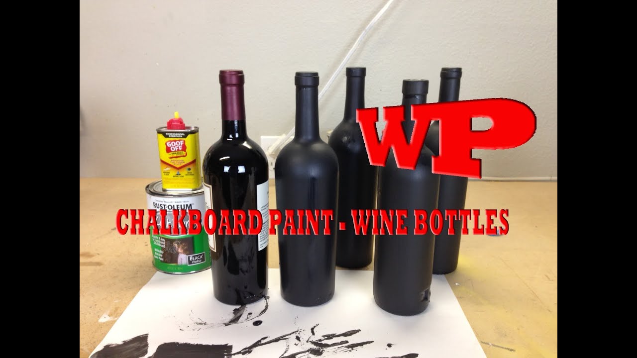 How To Paint Wine Bottles with Chalkboard Paint