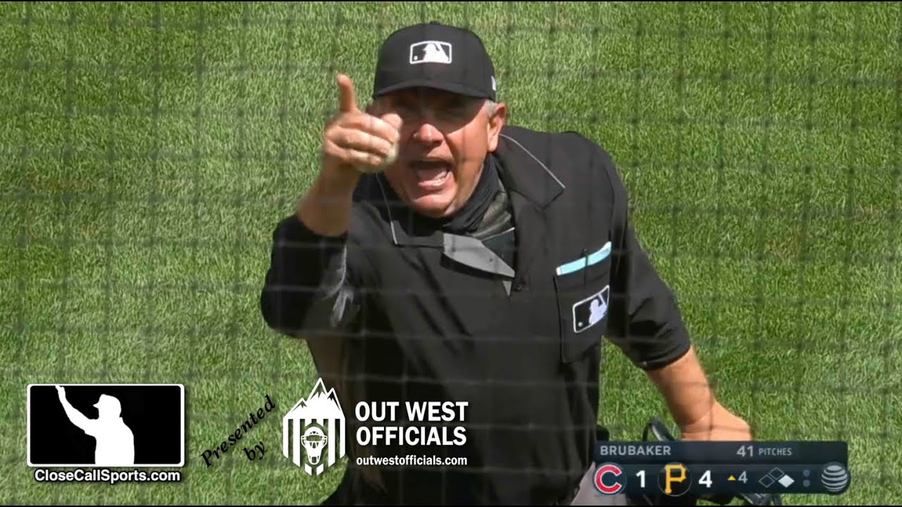 Ejection 006 - Greg Gibson the Home Plate Umpire Ejects Cubs' Borzello After Bad Blood Beanball