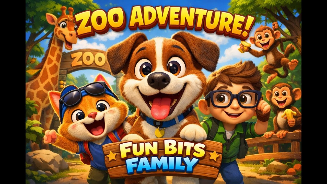 The Wild Zoo Adventure of Cooper’s Family Fun Bits Family 3D Cartoon #shorts #viral #cartoon #funny