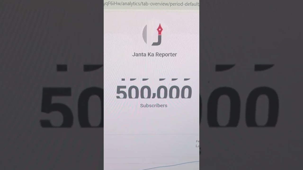 Thank you! We have crossed 500,000 subscribers mark | Janta Ka Reporter