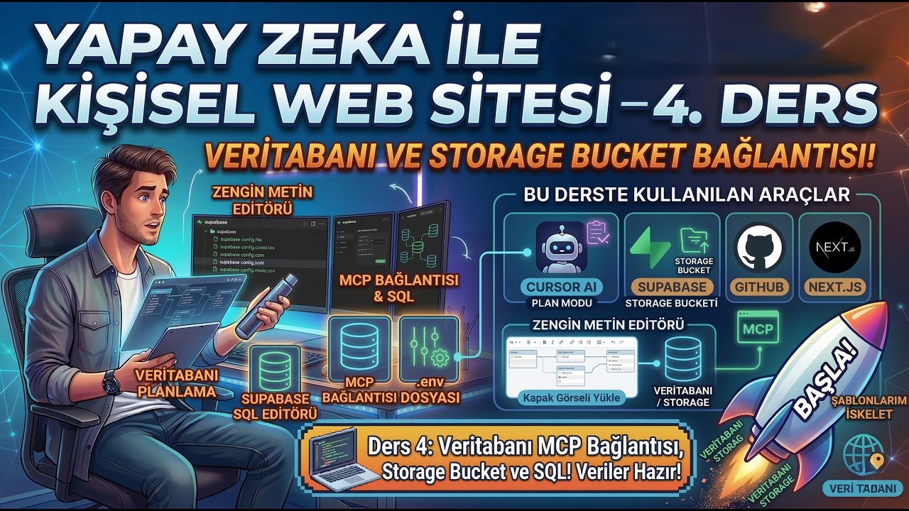 Yapay Zeka ile Kişisel Web Sitesi Yapımı | Blog Sayfası & Admin Panel & Supabase Storage | #4
