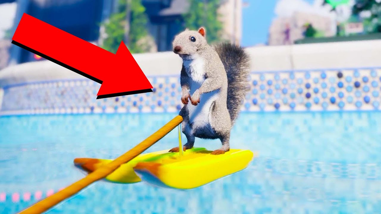 I'M A SQUIRREL WITH WATER SKI'S?! (Squirrel With A Gun)