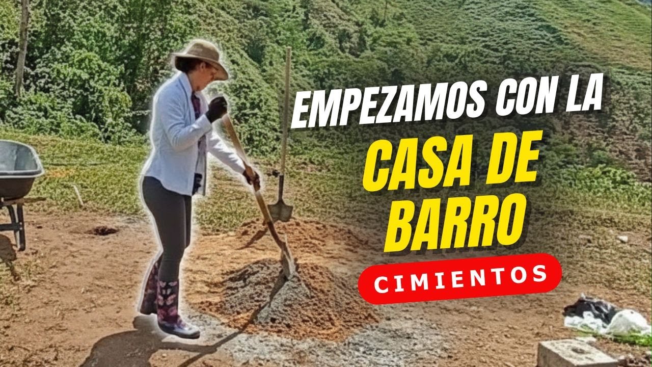 Cimientos para CASA DE BARRO en el campo