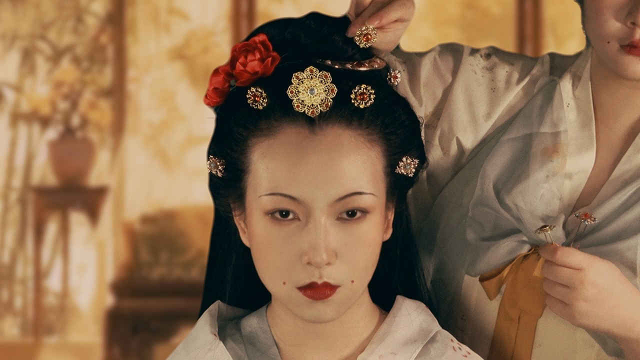 ASMR Traditional Chinese Hair Styling: Tang Dynasty (No Talking, Real Person)