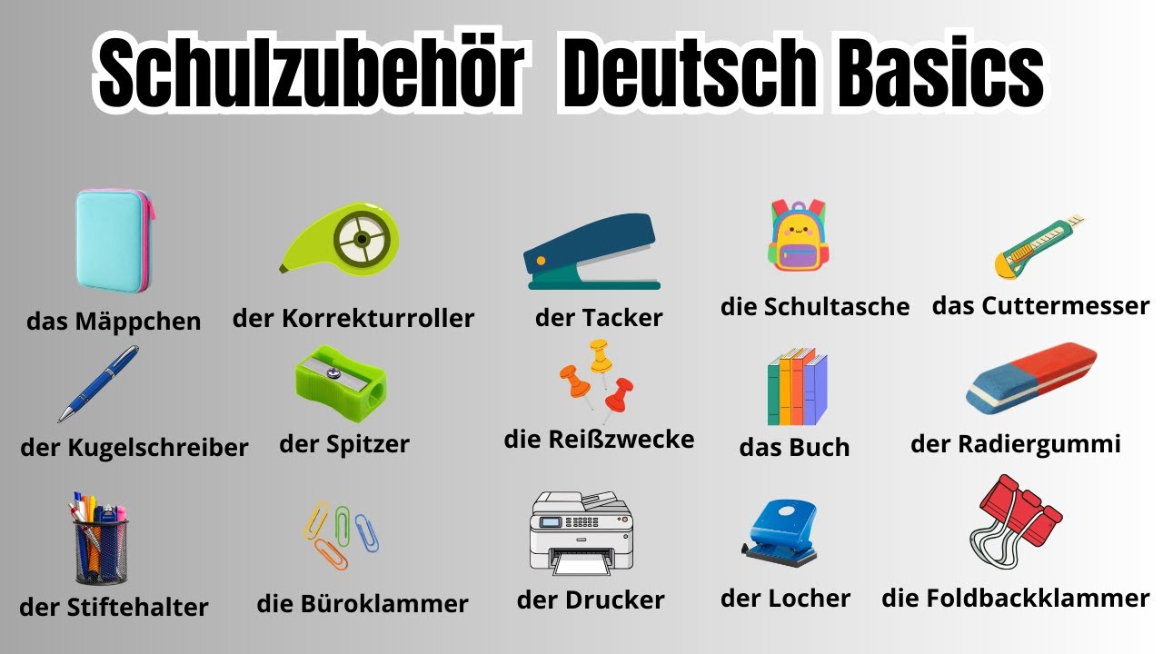 Schulzubehör | Deutsch Basics.
