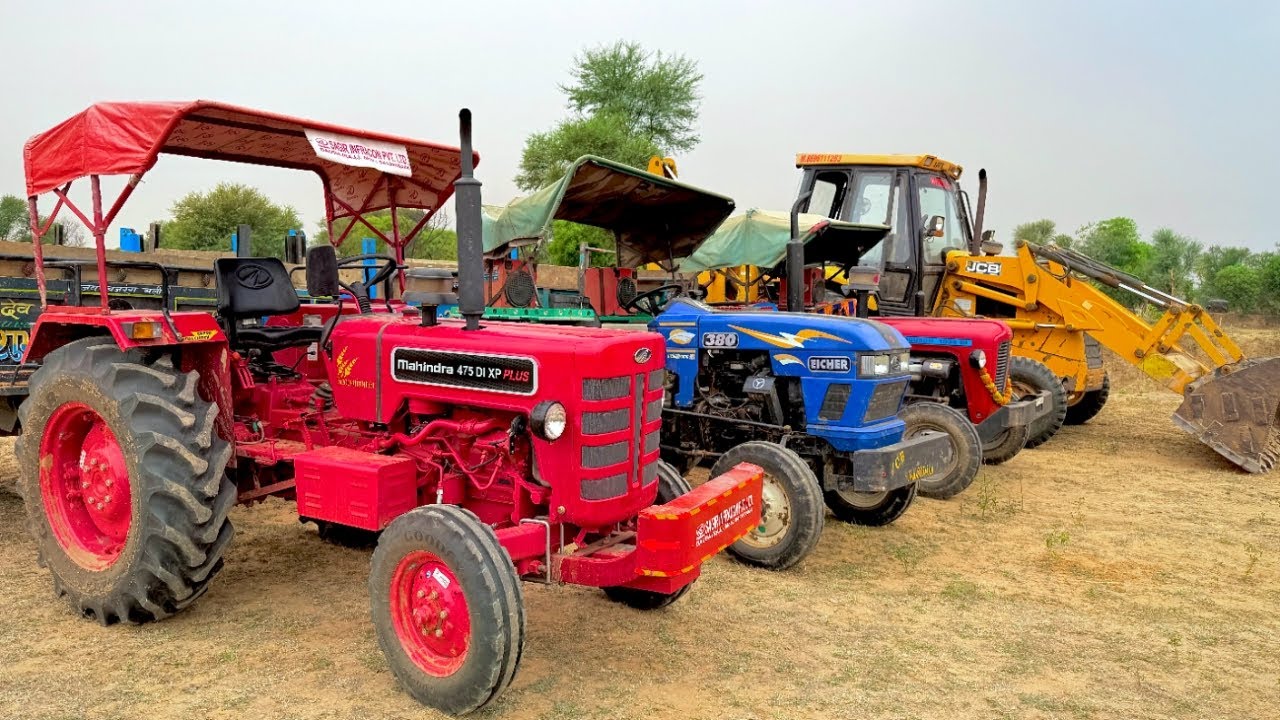 Jcb 3dx Eco Machine New Eicher Massey Mahindra Tractor Stuck Mud Loading Trolley | Jcb Tractor