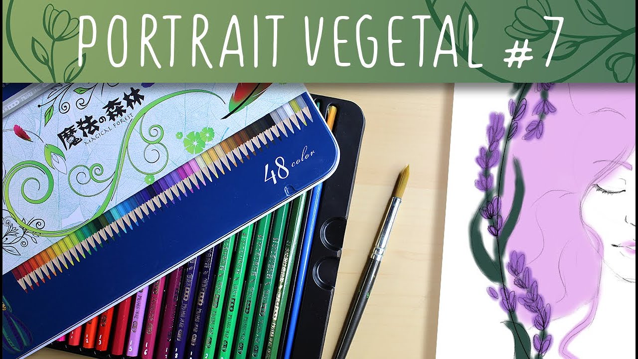 #7 Portrait V&eacute;g&eacute;tal Challenge VS Crayons de couleur aquarellables