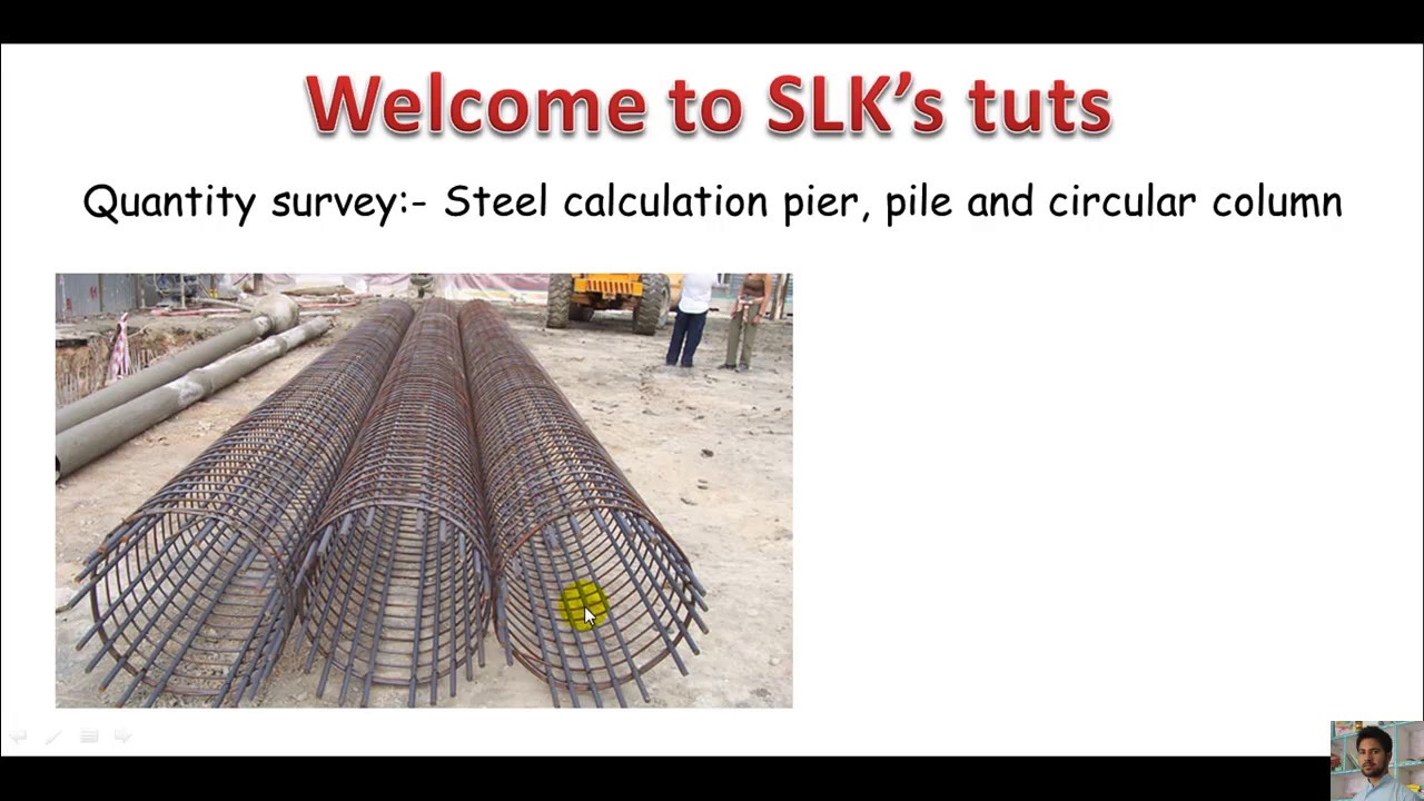 English- steel calculation for pier, pile and circular column having circular ties
