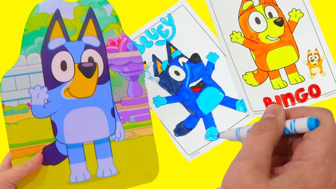 Actividades con Sello de Unicornio y colorines de Bluey