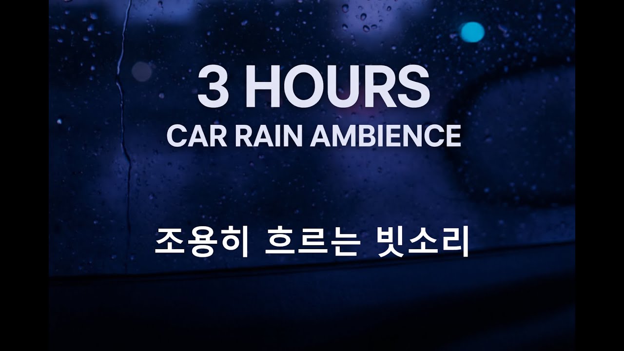 Car Interior Rain Sounds for Sleep | 3 Hours
