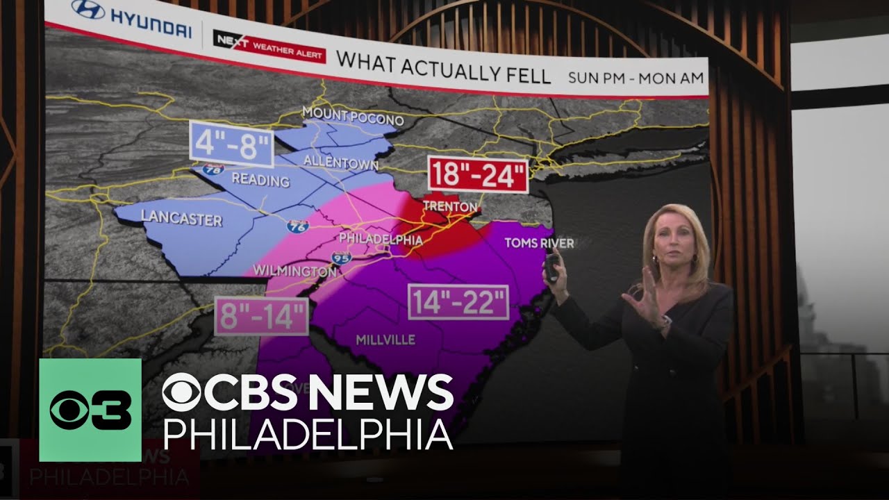 Areas in bomb cyclone 