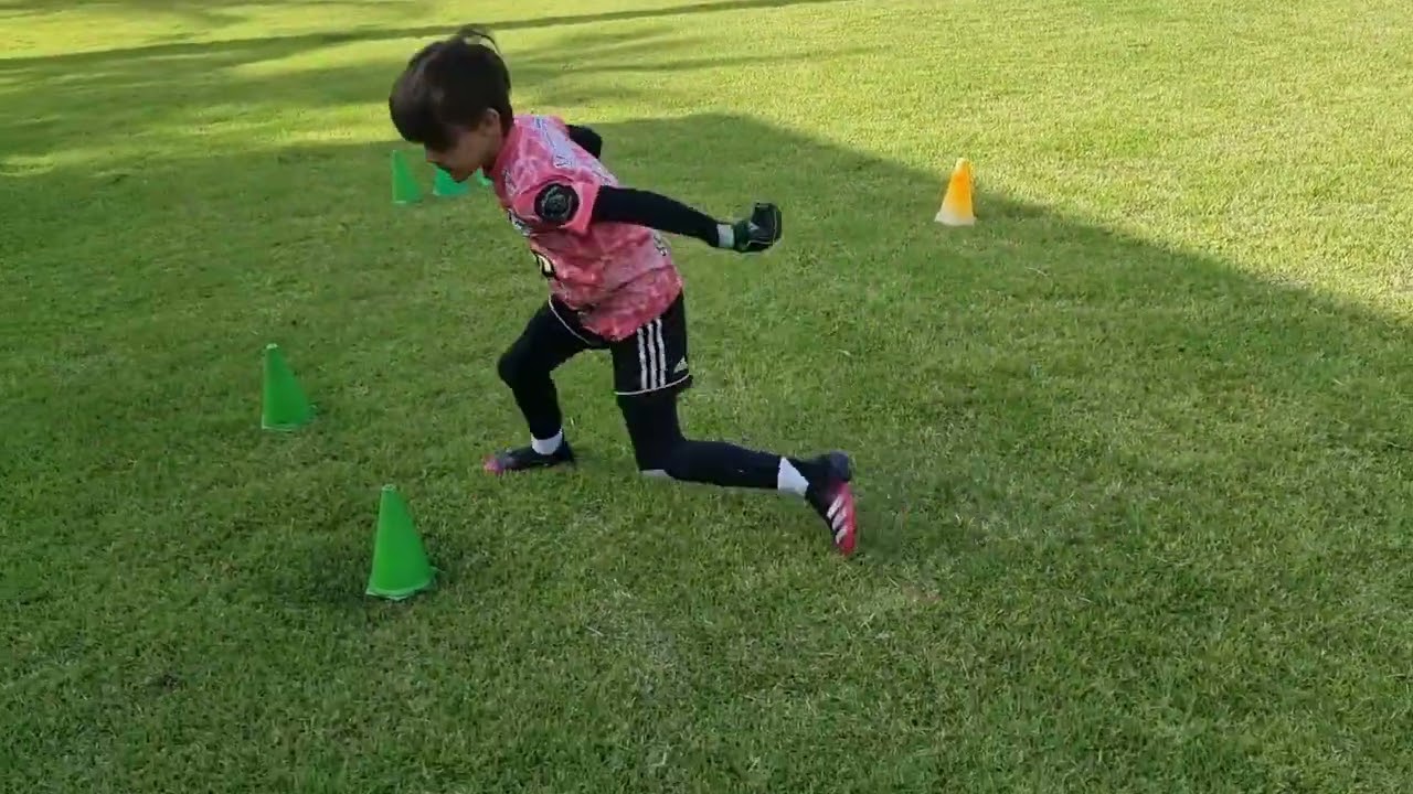 Treino Goleiro infantil - punho - queda rasteira - cama - meia altura