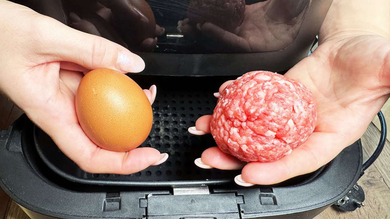 Hackfleisch + Ei = GENIAL! Perfektes Airfryer-Rezept