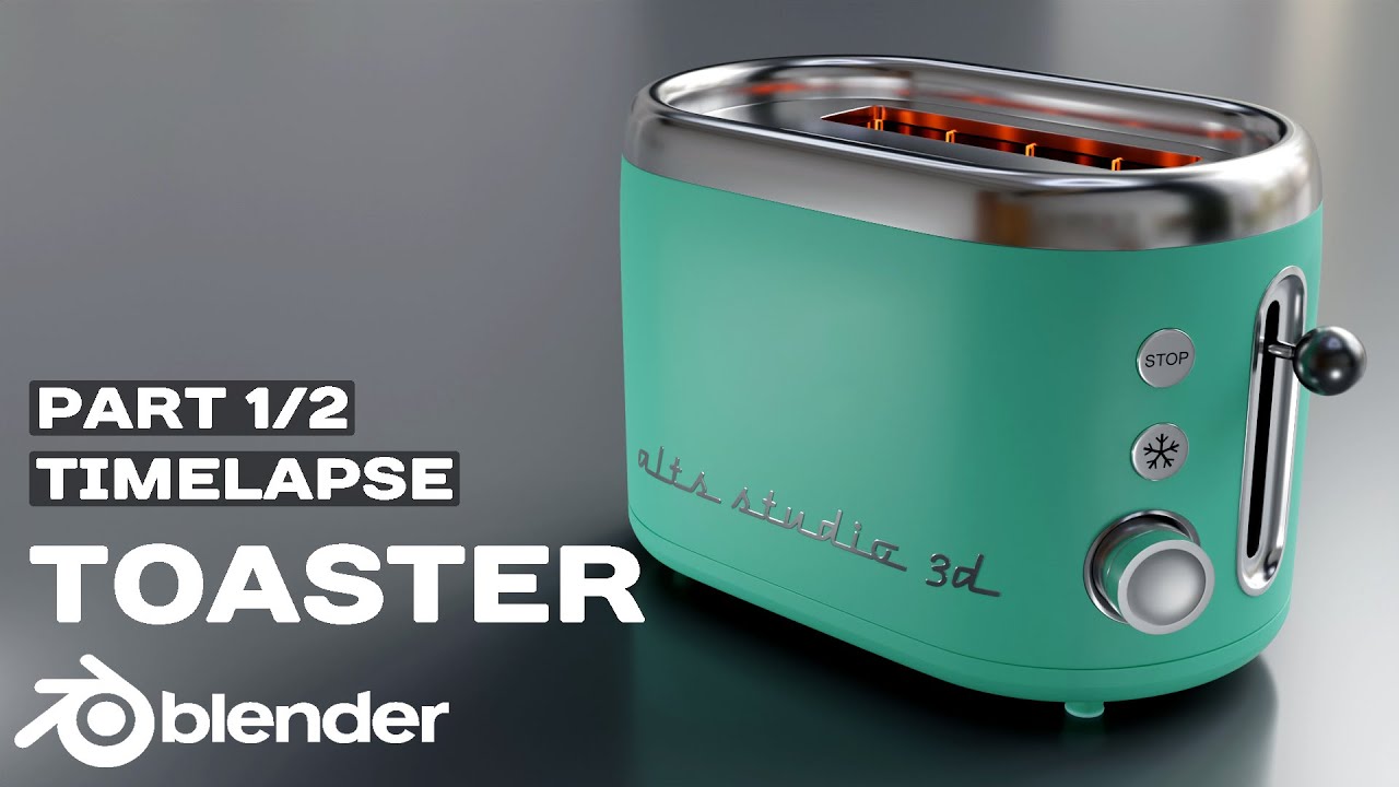 3D Modeling of a Toaster in Blender | Part 1/2 | Timelapse