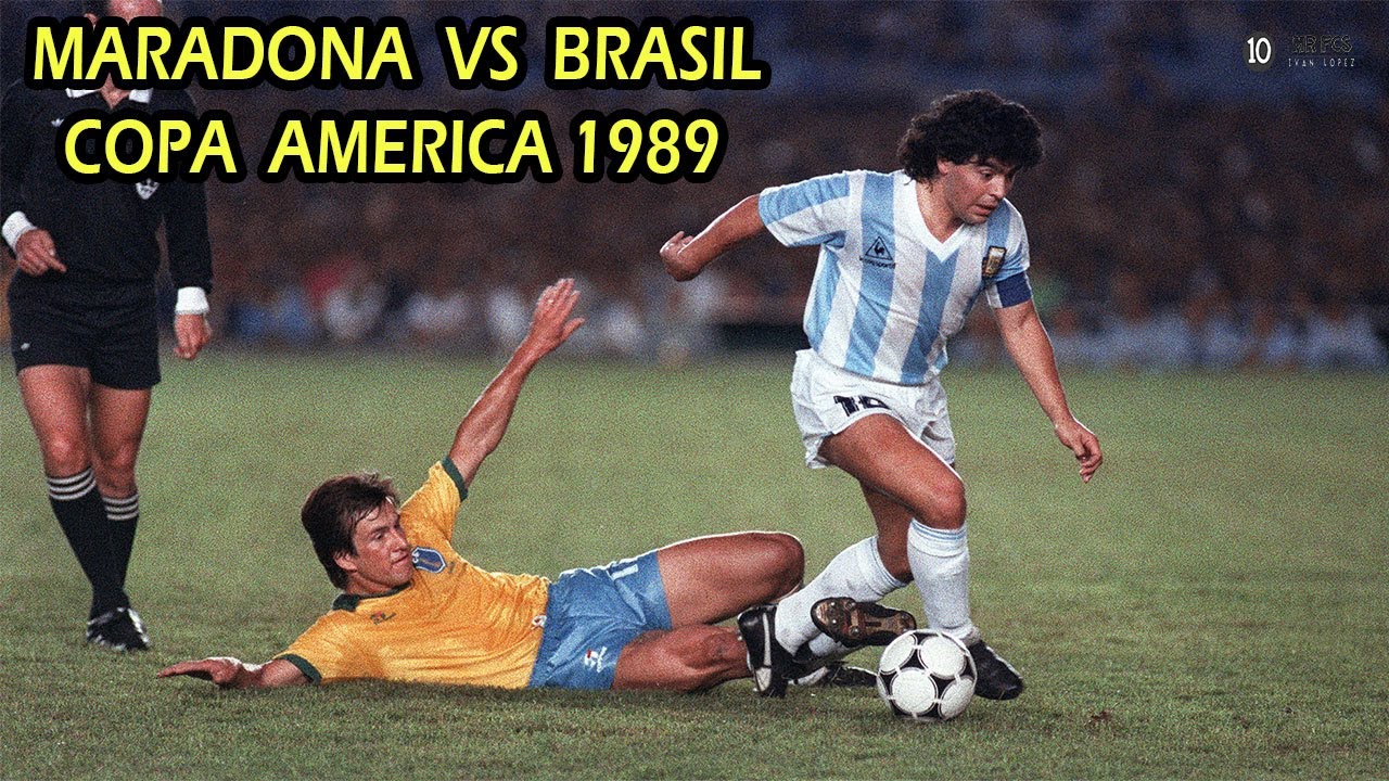 Diiego Maradona vs Brasil Copa America 1989