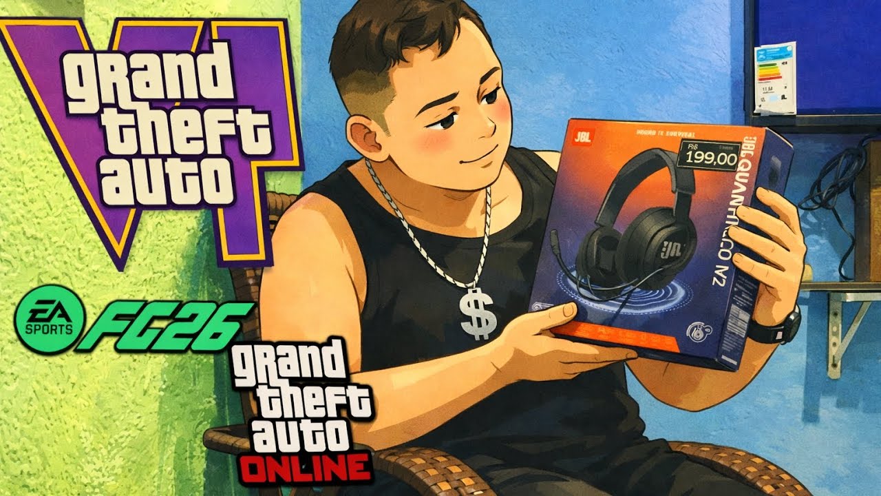 UNBOXING NOVO HEADSET JBL QUANTUM 100M2 PARA JOGAR GTA 6 E OUTROS JOGOS🎮