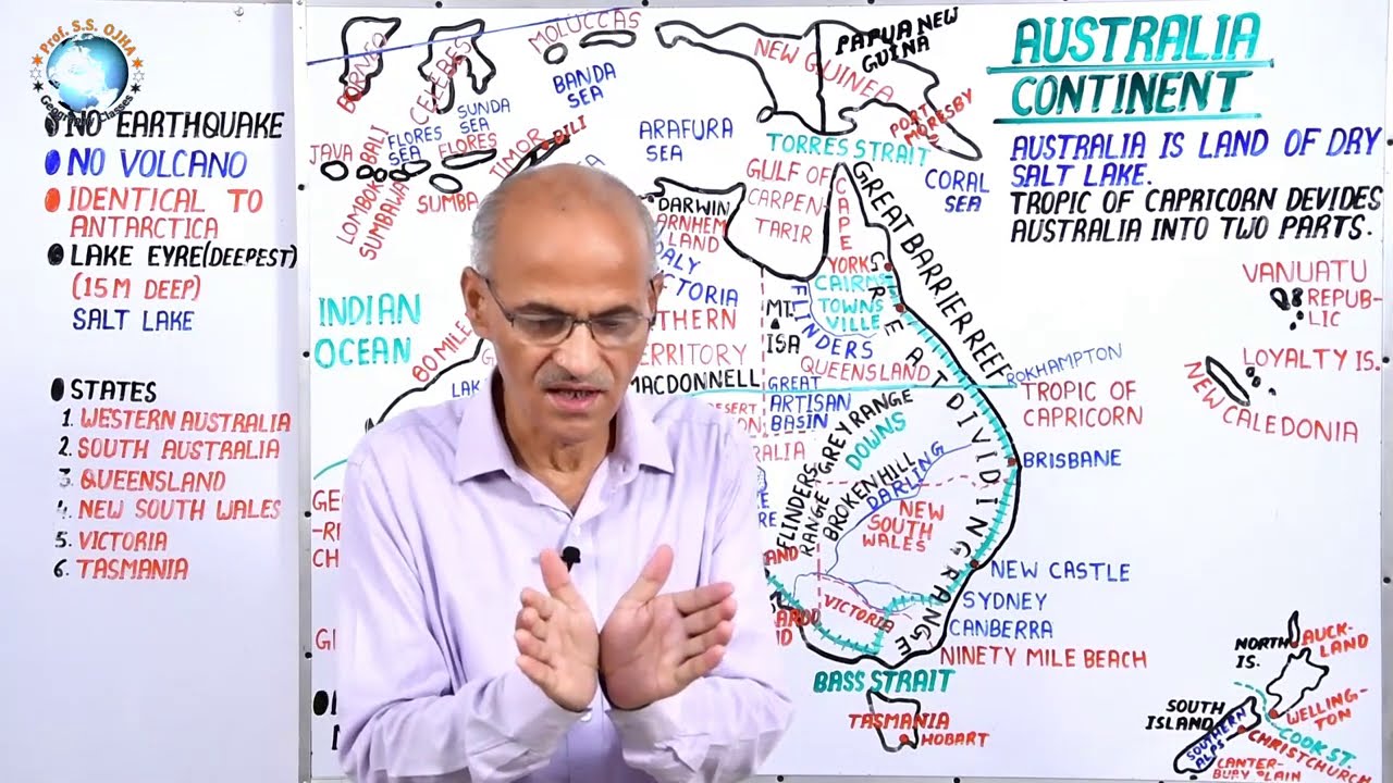Australia Continent | Geography World Regional Mapping | Prof. S.S. Ojha