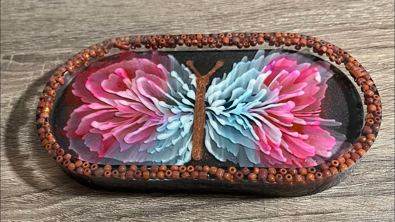 Blooming Butterfly Tray My Most Mesmerizing Resin Art Yet 🦋✨