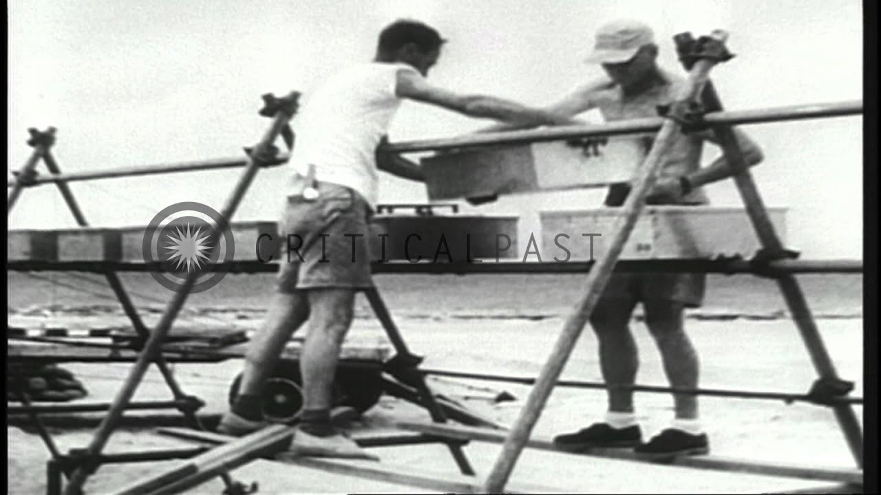 Preparation before the blast of H Bomb at 15000 feet over the Pacific. HD Stock Footage