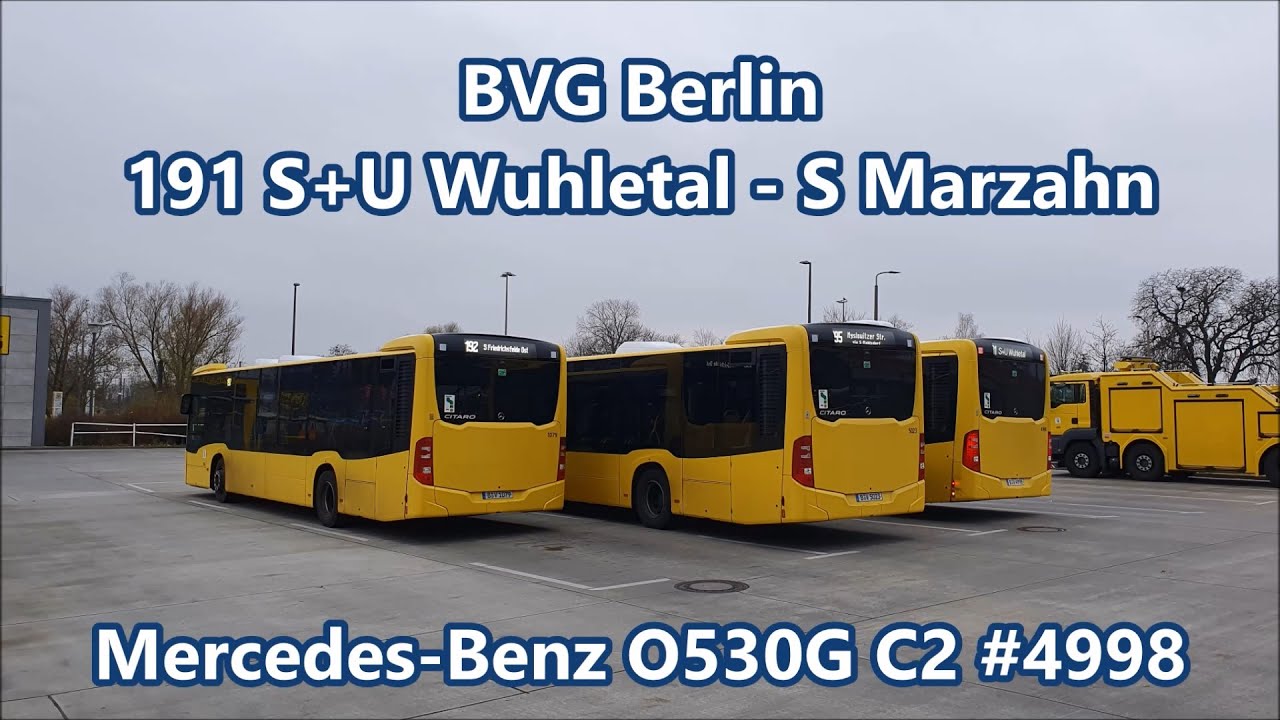 BVG Berlin - Linie 191, Mercedes-Benz O530G C2 #4998