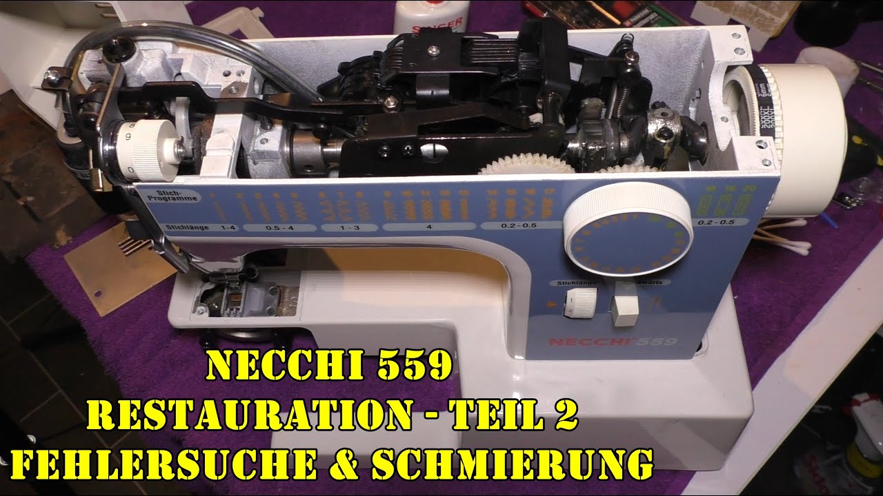 Restauration einer Necchi 559 - Haushaltsnähmaschine - Teil 2