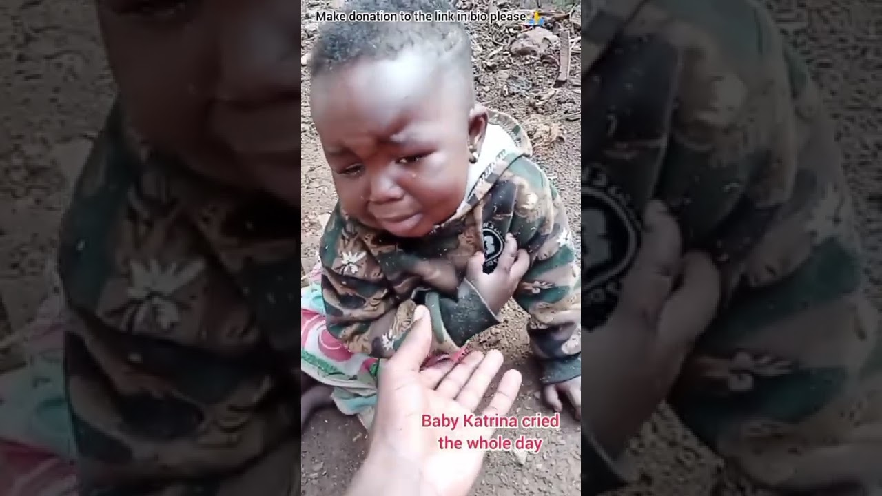 cute child's first day at orphanage