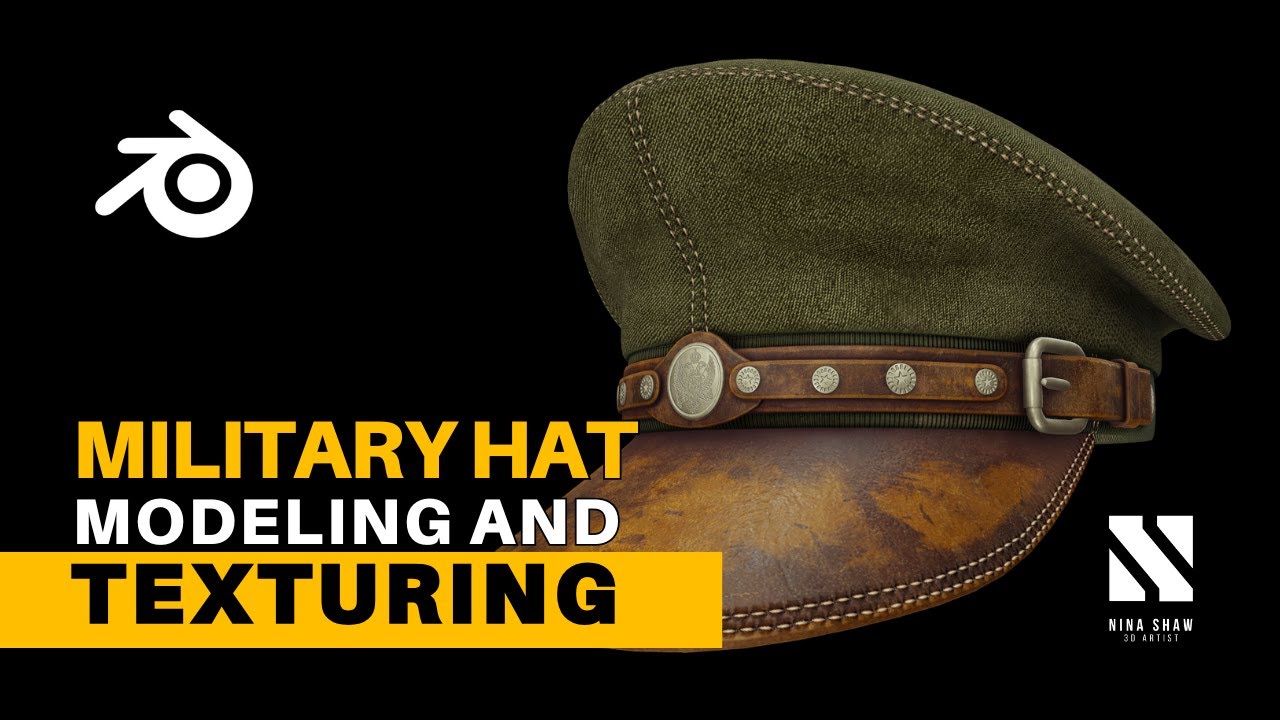 Military Hat | Blender/Substance Painter Tutorial