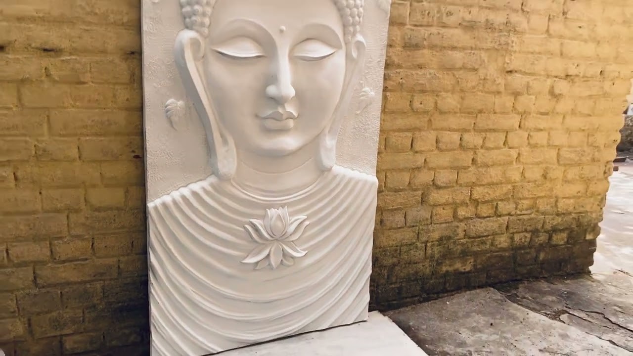 6 feet Calm meditating buddha wall elevation by Artociti